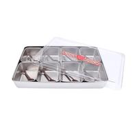 Aramox Organisateur de Boîte à Condiments, Plateau de Service de Grande capacité pour Garniture de Fête, Classification Facile (Modèle en acier inoxydable)