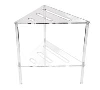 Aramox Organisateur de Douche sur Pied en Acrylique Transparent à 2 Niveaux, Organisateur de Pièce Polyvalent et élégant pour Salon, Chambre à Coucher, Cuisine, Matériau