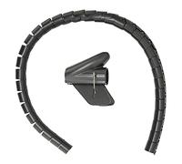 Aramox Organisateur de Manchon de Câble, Manchon de Gestion de Câble PE 10 M de Type avec Clip, Enveloppe de Fil enroulé Flexible, Ignifuge de 4 à 176 °F, pour Le Câblage Industriel du Bureau à