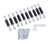 Aramox Outil de Réparation de Boîte de Commutation Kit de Réparation de Boîte de Jonction en Acier allié pour Boîtes Murales de 86 Mm X 86 Mm Comprenant 10 Entretoises, 10 Boulons et 1 clé pour la