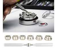 Aramox Outil D'ouverture de Montre, Ensemble D'outils de clé de Réparation de Dissolvant de Couvercle Arrière de Montre avec 6 Matrices, 18,5-29,5 Mm