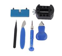 Aramox Outils de Réparation de Montres, Kit d'Outils de Réparation de Montres en Acier allié avec Ouvre-Dos de Montre Réglable, Couteau à Levier, Pince à épiler et Perceuse à Main, pour