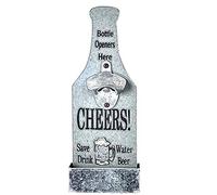Aramox Ouvre-bouteille en Forme de Bière Murale à une Main, en Bois de Matériau, Ouvre-bouteilles Murales, Super Cadeaux pour Décoration de Bar à la Maison (2)