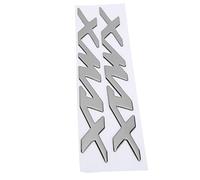 Aramox Paire D'autocollants D'emblème de Moto Autocollants Tridimensionnels pour X- Xmax 125 250 400(Argent)