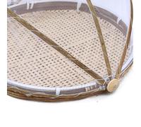 ARAMOX Panier alimentaire en bambou couvert Panier de tente de service de nourriture en bambou couvert, panier de table livre