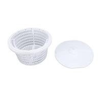 Aramox Panier d'écumoire de Piscine Panier de Filtre de Piscine en Plastique avec Poignée et Couvercle 18 X 19 X 10 Cm pour 1091LX Remplacement Moyen pour Le Nettoyage des Débris de Spa de