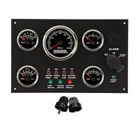Aramox-Panneau D'instrument Marin, Panneau D'instrument de Bateau | Tachymètre de Niveau de Carburant Température de L'eau | Compteur de Pression D'huile Voltmètre 5 Dash Jauge