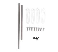 Aramox Pare-Chocs Modulaire Avant et Arrière en Métal, Pare-buffles pour Châssis sur Chenilles 1/10 RC LCG SCX10 Capra Power Wagon, Ensemble de Montage Réglable (Silver)