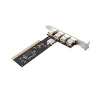 Aramox PCI vers USB 2.0 Carte D'extension Interne, 5 Ports 480Mbps | 4 ports externes 1 interne, échange à chaud Plug and Play, prise en charge des anciens systèmes d\'exploitation, mise à