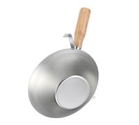 Aramox Pelle à Seau en Acier galvanisé avec Manche en Bois pour Chantier de Construction, Conception Efficace de Bol en Forme de Cône pour le Transport de Boue de Mortier de Plâtre