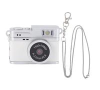 Aramox Petit Appareil Photo Numérique Rétro avec Trousseau, Micro-caméras Portables Compactes Compactes 1080p avec Carte Mémoire de 32 Go, 4 Filtres et Flash LED (White)