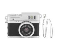 Aramox Petite Caméra Numérique Vintage, FHD 1080p 128 Go de LED Remplissage de Poche Légère Caméra Numérique avec 4 Types de Couleurs pour Les Adolescents, 1,5x0,9x1inch (Black)