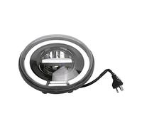 Aramox Phare Moto, 7in Moto LED Angel Eye Phare Rond IP67 Étanche 12-80V Rouge Jaune Éclairage Universel