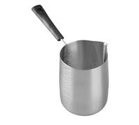 Aramox Pichet à café Pichet à Mousse de Lait en Acier Inoxydable 304 avec Conception à l'échelle Poignée Longue Résistant à la Chaleur pour la Cire ou le Savon de Chauffage de Lait de café à la