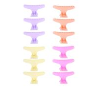 Aramox Pince Cheveux Coiffeur 12pcs Clips DE Cheveux Papillons Clips DE Salon Coiffures Coiffures CLAMPS NON SLOP LEGER POUR LE SECTION DE COLORAGE DE COUPA (Salon de coiffure en cristal)