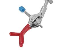 Aramox Pince de Laboratoire à 3 Broches, Pince Pivotante Réglable pour Support de Flacon de Burette, de Laboratoire en Métal de 22 Cm avec Mâchoires Recouvertes de Caoutchouc pour Tubes à Essai et