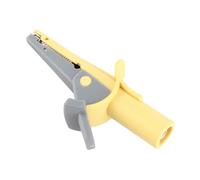 Aramox Pince d'essai isolé, Clamp/Holder de Test électrique d'ouverture de 20 Mm, Douille à Banane de 4 Mm, Camions de Voitures, équipement de Test de Tension (YELLOW)