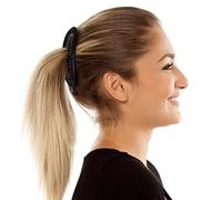 Aramox Pinces à Cheveux en Forme de Banane, Bande élastique, Double Peigne pour Cheveux épais et Bouclés, Parfaites pour le Yoga et la Natation (Couleur assortie)