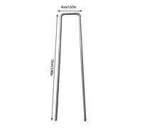 Aramox Piquets de Jardin 50 Pièces, Piquets de Sol en Acier Inoxydable, Extrémités Biseautées pour Contrôler Le Tissu, Ancres de Pelouse et de Gazon Artificiel (4 * 15cm 50pc Un Paquet)