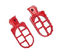 Aramox Pit Bike Repose-Pieds, 2 pièces Moto Dirt Bike En Aluminium Rider Passager Repose-Pieds Rouge Repose-pieds de vélo de fosse