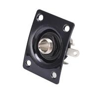 Aramox Plaque de Sortie Jack pour Guitare électrique, Conception en Métal, Installation Facile, Compatible avec Telecaster, Idéale pour les Musiciens et les Artistes (BLACK)