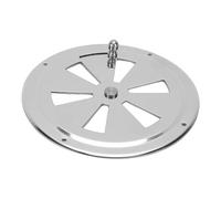 Aramox Plaque de Ventilation de Cabine, Grille D'aération à Persiennes Rondes en Acier Inoxydable 304 avec Bouton de Poignée Latérale pour Bateau Marin Yacht (5 Pouces)