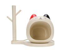 Aramox Plateau de clé de Forme de Chat avec Support de Branche D'arbre, Base Antidérapante, Organisateur en Plastique pour Table D'entrée