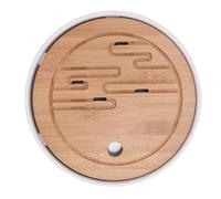 Aramox Plateau de thé Chinois Kung Fu, Conception élégante, Stockage Efficace de l'eau, Conception Multifonctionnelle, Ronde et Compacte, Adaptée à la Maison ou aux Voyages, Améliorant l'ambiance