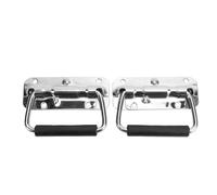 Aramox Poignée à Ressort, Montage en Surface Robuste en Acier Inoxydable, Poignée de Boîte à Outils avec Revêtement en Caoutchouc pour Armoires, Boîtiers et Enceintes Acoustiques