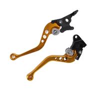 Aramox Poignée de levier de frein à embrayage, leviers de frein d'embrayage acrobatique, 1 paire de poignée de levier de frein à tambour universel pour moto de 22 mm, 7/8 po (Gold)