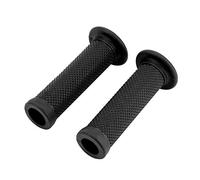 Aramox Poignées De Moto, 2 Pcs 22mm Universel Vintage Moto Poignées De Guidon Star Decor Poignée Bar Ends Noir Rouge Marron Clair Tan Jaune Marron(Noir)