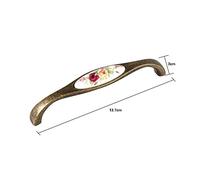 Aramox Poignées en Céramique Vintage, Poignées d'armoire Antiques, Design élégant en Forme de Fleur de Rose pour Meubles de Cuisine et de Salle de Bain (2#)