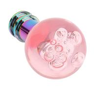 Aramox Pommeau de Levier de Vitesse en Acrylique, Boule Ronde, avec Adaptateurs M8 M10 M12, Ajustement Universel, Style Cristal, Installation Facile pour les Conducteurs de Mise à Niveau de (PINK)
