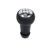 Aramox Pommeau de levier de vitesse manuel universel en cuir à 5 vitesses pour voiture noire pour 307