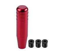 Aramox pommeau de réglage, pommeaux de leviers de vitesse levier de manette de changement de vitesse manuel 13cm en alliage d'aluminium pour voiture(Red)