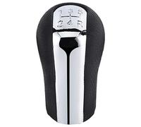 Aramox Pommeau Levier De Vitesse Pommeau de Levier de Vitesse, Tête de Pommeau de Levier de Vitesse de Voiture à 5 Vitesses Noir + Argent pour Verso Avensis/Vitz