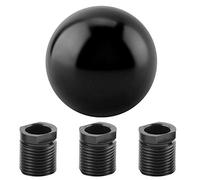 Aramox Pommeaux de leviers de vitesse Bouton de changement de vitesse, bouton manuel universel de voiture Forme de boule ronde avec tête de changement de vitesse (noir)