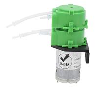Aramox Pompe Péristaltique POM Pompe Doseuse à Double Tête DC24V 1x3mm Tube en Silicone de qualité Alimentaire Tête de 2m Réversible pour le Transfert de Liquide de Poisson (DC24V)