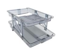 Aramox Porte-Canette de Soda à Rouler, Distributeur de Canette de Bière Extensible Robuste à Double Couche pour Réfrigérateur, Garde-manger, Organisateur de Boissons à Roulement Lisse pour un (BLUE)