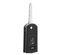Aramox Porte-clés, 3 Boutons de Voiture à Distance Rabattable clé Porte-clés pour Couvrir la Coque Shell Fit pour 2 3 5 6 RX8 MX5