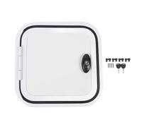 Aramox Porte D'accès pour Camping-Car 35,6 X 35,6 Cm, Trappe de Compartiment Résistante aux Intempéries, Cadre en Alliage D'aluminium avec Verrou de sécurité, Utilisée pour Camping-Car