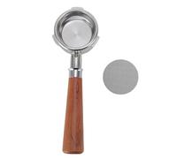 Aramox Porte-filtre Professionnel sans Fond de 58 Mm avec Poignée en Bois Massif et écran pour Rondelle - Améliore le Processus D'extraction - Idéal pour les Amateurs de café et les Baristas