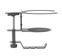 Aramox Porte-gobelet pour Support de Casque, Alliage d'aluminium, Conception 2 en 1 avec Support de Casque Rotatif et Porte-gobelet sécurisé pour Bureau et Bureaux de Jeu