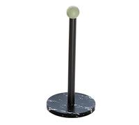 Aramox Porte-Serviettes en Papier, Support en Fer et Marbre avec Base Lestée, Conception Facile à Déchirer pour la Cuisine et la Maison (Cadre Noir et marbre Noir)