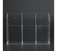 Aramox Porte-télécommande, Organisateur Mural en Acrylique, économise de l'espace pour la Télévision et les Appareils Mobiles (3 compartiments 600 ml)