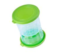 Aramox Pot à Cornichons à Rabat, Séparation Sèche et Humide, Hermétique, Jus de Cornichon, Olive, Stockage en Sablier pour Réunion de Famille, Silicone PP de qualité Alimentaire 4,4x5,8 Pouces (GREEN)