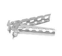 Aramox Pot Pan Bowl Gripper Hot Dish Clamp Kitchen Cuisine Outil d'établissement avec Poignée Antidérapante Verrouillage sécurisé pour Le Camping BBQ Pic en Plein Air Cuisine (Silver)