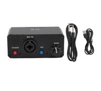 Aramox Préamplificateur de Microphone, Préampli Micro de Sortie de Puissance Power XLR à Gain élevé 48 V, Idéal pour l'enregistrement en Studio et le Streaming en Direct