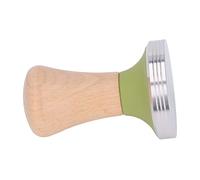Aramox Presse à café, Marteau à café en Bois de Hêtre avec Base en Acier Inoxydable, Outil de Presse à Expresso de 88 Mm avec Base Plate, Poignée Complète, Facile à Nettoyer pour les Débutants et