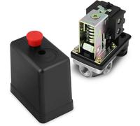 Aramox Pressostat Compresseur D'Air 380V Pressostat triphasé 380V vanne de commande de pressostat vertical à 4 ports G1/4"pour compresseur d'air